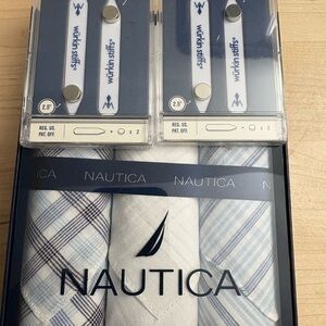Nautica Men's Plaid and Striped Pocket Squares